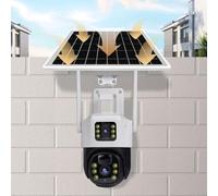Getdoublerich Doppia lente solare per telecamere di sicurezza IP, colore per visioni notturne 4MP Dual Lens Wifi 4G solare per PTZ IP telecamera di sicurezza esterna wireless (telecamera WIFI)