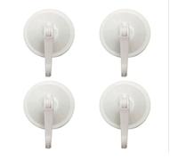 Getdoublerich Ganci a ventosa, resistenti e resistenti, per piastrelle in vetro, senza punzonatura, senza tracce, impermeabili, 4 pezzi