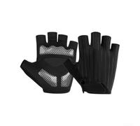 Getdoublerich Guanti da ciclismo a mezze dita con cuscinetti in gel di silicone per assorbimento degli urti e presa antiscivolo su bici da strada MTB uomo donna S (nero-S)