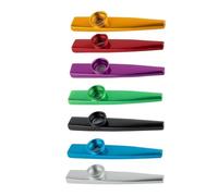 Getdoublerich Kazoo in metallo per adulti e bambini, strumento musicale in lega di alluminio con design semplice, nessuna teoria musicale necessaria, perfetto per feste e canzoni, lunghezza 12 cm