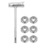 Getdoublerich Kit di 6 dadi per motosega in acciaio inox con chiave a bussola da 13-19 mm per MS170/MS180/MS230/MS250/MS270/MS360/MS640 e serie 017-028/034/036/038/046/048