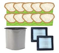 Getdoublerich Kit sacchetti sottovuoto 6QT per ProTeam Super per coach Pro 6, per provac FS 6, per gofree per flex Pro II - 10 sacchetti di carta, sacchetto di stoffa, 2 filtri HEPA