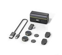 Getdoublerich Microfono wireless portatile per Insta360 X5 e Insta360 Go Ultra, microfoni esterni, trasmettitore plug-play con riduzione del rumore integrata