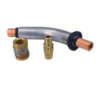 Getdoublerich MIG Saldatura Torcia a Collo d'oca Conduttore con Diffusore per Miller M25 M-25 per Millermatic 200 210 212 250 250X 251 252, 45° Guaina in Metallo
