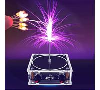 Getdoublerich Music For Tesla Coil, 9 cm Mini per Tesla Coil Speaker Bluetooth compatibile, flash artificiale touchable, fulmine, generatore di archi, modello esperimento di insegnamento scientifico