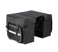 Getdoublerich Piccola borsa da sella per bicicletta, borsa da sella per bici elettrica, portabici posteriori, borse laterali impermeabili per mountain bike e bici da strada (nero)