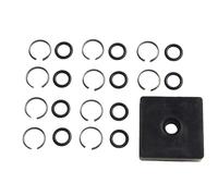 Getdoublerich Set di 10 chiavi da 1/2 pollici per clip ad anello con O-Ring e strumento di installazione a incudine, compatibile con pneumatici per chiavi a percussione