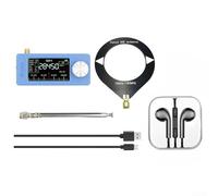 Getdoublerich SI4732 Radio AM/FM/SW con schermo IPS da 1,9" e antenna loop | Ricevitore a banda piena 9.9K-108M | Controllo ESP32-S3 | Include cuffie | Design tascabile portatile (nero)