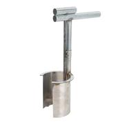 Getdoublerich Trapiantatore in acciaio inossidabile, strumento di scavo portatile per secchio da giardino, perforatore agricolo per piantare terreno in serra