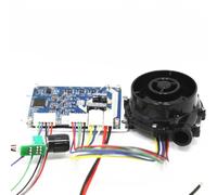 Getdoublerich WS7040 DC Brushless Ventilatore centrifugo 12V/24V Aria ad alta pressione con per cuscinetto a sfera nmb per purificazione dell'aria Raffreddamento idroponica 280L/min Nero