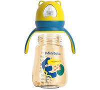 Geteawily Biberon per, biberon per | Bottiglie appena nate dei cartoni animati | Biberon anti-colica con tettarella morbida, biberon collo largo da 300 ml facile da pulire per bambini che allattano