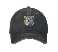 Geteruichi Berretto da baseball Colorful-Leopard Cotone Mens Cappello Sport Caps Nero