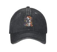 Geteruichi Cappello da baseball con farfalla pitbull teschio floreale cotone uomo cappello sportivo berretti nero