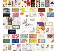 Gethelud 200 Biglietti di Ringraziamento, 60 Design Delicati per Ogni Occasione, Piccoli Biglietti di Ringraziamento per Regali Aziendali, Feste, Matrimoni e Qualsiasi Evento (5cm x 9cm)