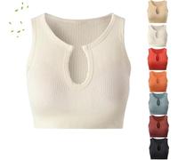 Gethey Shape Me up Crop Tops, Women Long Sleeve Breathable Shockproof Tight Sexy Workout v Neck Crop Tops (White,M)