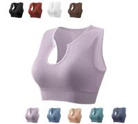 Getheyshape Shape Me up Crop Top Seamless Sports Crop Top Don't Wear a Bra Sexy Sleeveless for Women Strap Tank Tops (Purple,M)