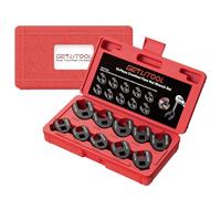GETLITOOL 10PZ 3/8" Chiavi a Forcella Aperta per Tubi in Cr-Mo 10-19mm per Auto Idraulica Officina DIY, Set Chiavi Crowfoot con Valigetta, Compatibile con Chiave Cricchetto, Dinonametrica e Prolunga