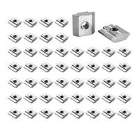 GETLITOOL 50pz Dadi Scorrevoli M6 T-Slot in Acciaio Carbonio EU30 Set 50x Dadi Blocchetti di Scorrimento Filettato M6 per Scanalatura 8mm Serie 30 per Profilo Alluminiale CNC Stampanti 3D