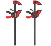 GETLITOOL Paio 12-Inch Morsetti a Barra da Falegname con Serraggio 165LBS/75kg 31cm, 2 in 1 2X12" F-Bar/Spargitore a Sgancio Rapido per Lavorazione Legno con Binario in Acciaio al Carbonio