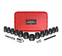 GETLITOOL Set 13pz 3/8" Dado Remover Estrattori per Dadi e Bulloni Danneggiati con Adattatori 1/2" 1/4", Corredo di Bussole per Rimozione Bulloni Viti con Valigetta per Riparazione DIY