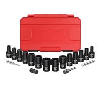 GETLITOOL Set 14pz 1/2" Dado Remover Estrattori per Dadi e Bulloni Danneggiati con Barra e Adattatore 3/8 a 1/2, Corredo di Bussole per Rimozione Bulloni Viti con Valigetta per Riparazione DIY