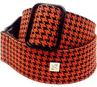 GET'M GET'M Cinghia per chitarra Fly Hounds Tooth Orange 2" Guitar Strap