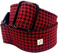GET'M GET'M Cinghia per chitarra Fly Hounds Tooth Red 2" Guitar Strap