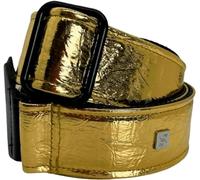 GET'M GET'M Distressed Vernice 2" Guitar Strap - Gold