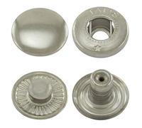 GETMORE Parts bottoni a pressione S-Federe, bottoni in ottone, snaps, bottoni a pressione, ottone, inossidabile, da 50 pezzi - argento antico, 12,5 mm