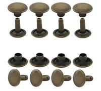 GETMORE Parts Rivetti Calotta Doppia, Acciaio, 100 Pezzi - Antico, 12 mm