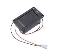 GETMusic - Pickup attivo per basso, 9 V, scatola di batteria/supporto/custodia/coperchio vano con contatti in metallo, molla e spina a 2 pin con cavo (con contatto a molla)