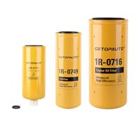 GETOPAUTO 1R-0716 1R-0749 256-8753 Kit filtro compatibile con Caterpillar Cat Engine si adatta alla maggior parte 3406, C10, C11, C12, C13, C15, C16