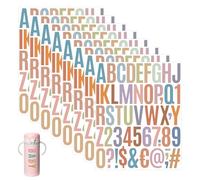 GETRICH 12 Fogli 600 Pezzi Lettere Adesive, Multicolor Adesivi Lettere e Numeri Adesivi, Fai da te Adesivi Lettere Alfabeto in Vinile per Scrapbooking,Cassette Postali Biglietti di Auguri,Artigianato