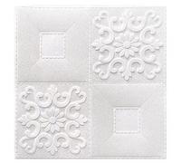 GETSTREE Pannelli for controsoffitto in PVC autoadesivi, colla decorativa a goccia for pannelli for controsoffitti sospesi, flessibili e resistenti alle crepe (10 pezzi)(White)