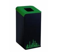 Gettacarte per la raccolta differenziata RUBIK EVO inox Dimensioni 41x45x h 80 cm - Peso 15 Kg- 80 LT con colore Nero-Giallo giallo