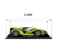 Gettesy Acrilico Teca Compatibile con Lego 42115 Technic Lamborghini Sián FKP 37, A Prova di Polvere Vetrina in Acrilico Acrylic Display Case (Non Incluso Modello)