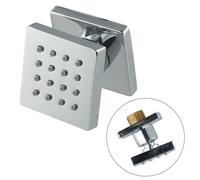 Getti Spray Corpo Quadrati Alto Volume SPA Massaggio Esperienza Finitura Cromata