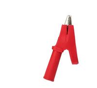 Gettimore 10 clip a coccodrillo con rivestimento in PVC completamente isolato, lunghezza 55 mm, foro di cablaggio da 4 mm per test elettrici e ponticelli, per spine a banana da 4 mm