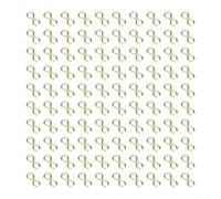 Gettimore 100 occhielli da pesca a forma di piombo, guide a vite, in ottone, per pesca alla carpa o spigola, attrezzatura terminale in acqua dolce e salata (giallo L)