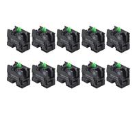 Gettimore 10PCS XB2-BE101C/XB2-BE102C Interruttore a pulsante blocco di contatto 10A 600V per Schneider Electric, montaggio a scatto con morsetti a vite, a prova di vibrazione, 1 milione di cicli di