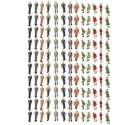 Gettimore 130Pcs Scala 1:48 Dipinto Persone Figure per Modelli Architettonici Treno Set Seduti In Piedi Posa Ferroviaria Decor