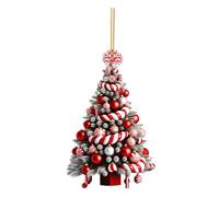 Gettimore 1pc Albero Di Natale Ciondolo Decorazione Della Casa Per Il Nuovo Anno 2024 Riflessione Della Luce 2D Albero Di Natale Pendente Regali Ornamenti Decorativi, C
