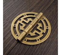 Gettimore 2 Pz/set 45Mm Vintage Rotondo Cerniere Ottone Hollow Scatola di Gioielli in Legno Cerniera Scatola di Legno Fibbie Posteriori Mobili Accessori Hardware