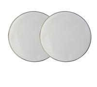 Gettimore 2 testine bianche con controllo del suono, telaio in alluminio e pelle a rete per batteria da pratica, 15,4 cm, 25,4 cm, 25,4 cm
