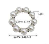 Gettimore 20 eleganti fibbie per tovaglioli, con strass, per matrimoni, ricevimenti, banchetti e occasioni speciali