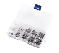 Gettimore 300PCS 304 per Acciaio Inox per Flat & Molla per Rondella Assortimento Kit M2-M6 Progetti di Fissaggio Meccanico