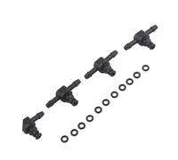 Gettimore 4 connettori a T & L per tubi di ritorno dell'iniettore per sistemi ferroviari comuni, adattatori per linea carburante in plastica con tenuta per anello, design valvola di ritegno a prova di