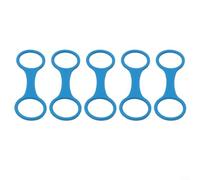 Gettimore 5 clip in silicone per maschera da snorkeling, tubo respiratorio da 27 mm, cinghie elastiche per fissare il boccaglio, bianco, rosa, nero, blu (blu)