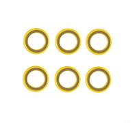 Gettimore 6 guarnizioni a vite di scarico per rondella di aspirazione in plastica gialla per MerCruiser per motori marini, numero di parte 26-830749