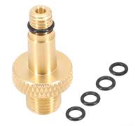 Gettimore Adattatore per valvola bicicletta, strumento adattatore valvola aria ammortizzatore posteriore in alluminio con 4 O-ring per riduttore di pressione Rockshox Monarch, per ammortizzatore di